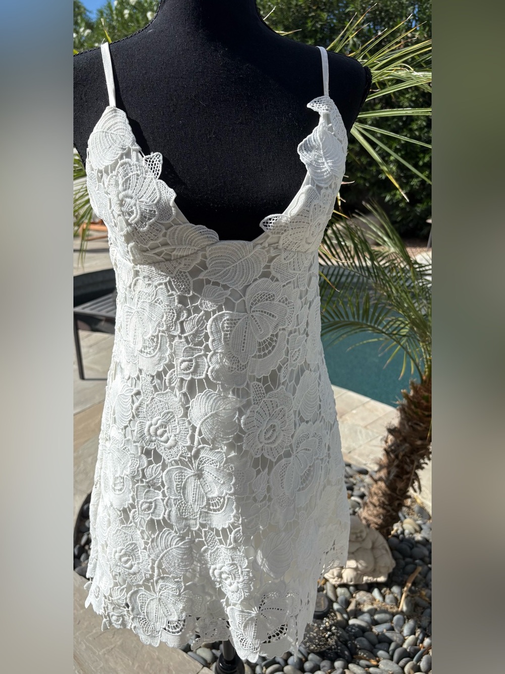 Lovers + Friends Ivory Lace Slip